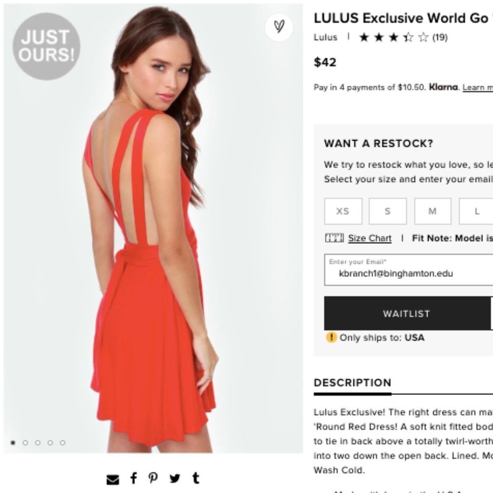 Lulus Dress Size Small